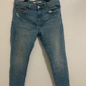 Tommy Hilfiger Slim Tapered Denim Pants, W:32 L:30, Color Light Blue